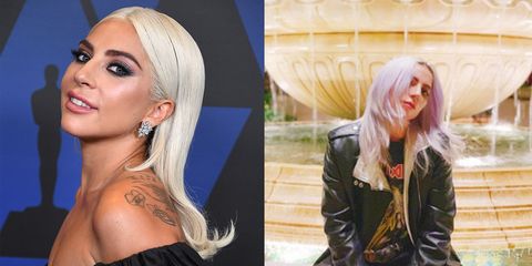 Lady Gaga Purple Hair
