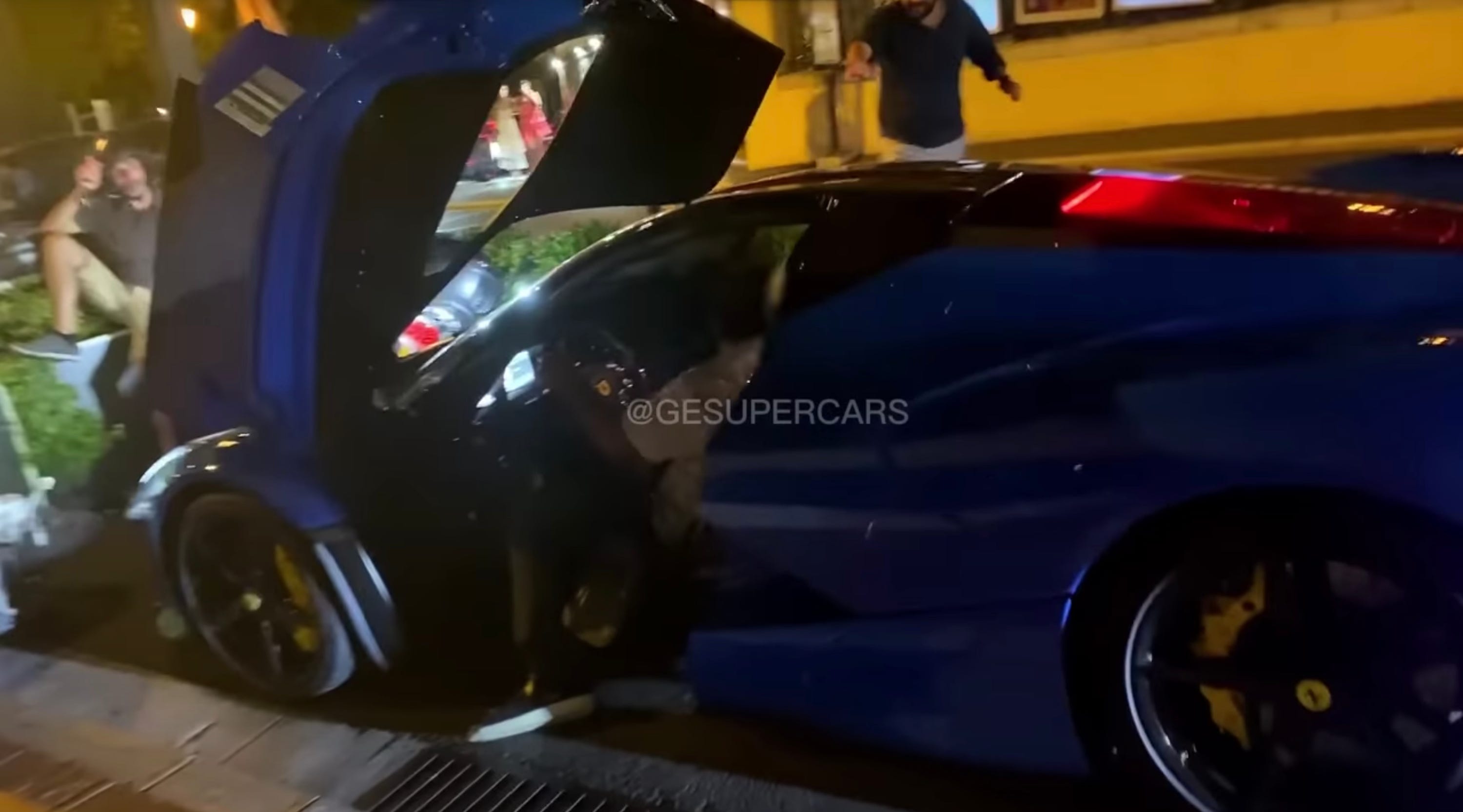 Watch A Valet Smash a LaFerrari Into Some Scooters