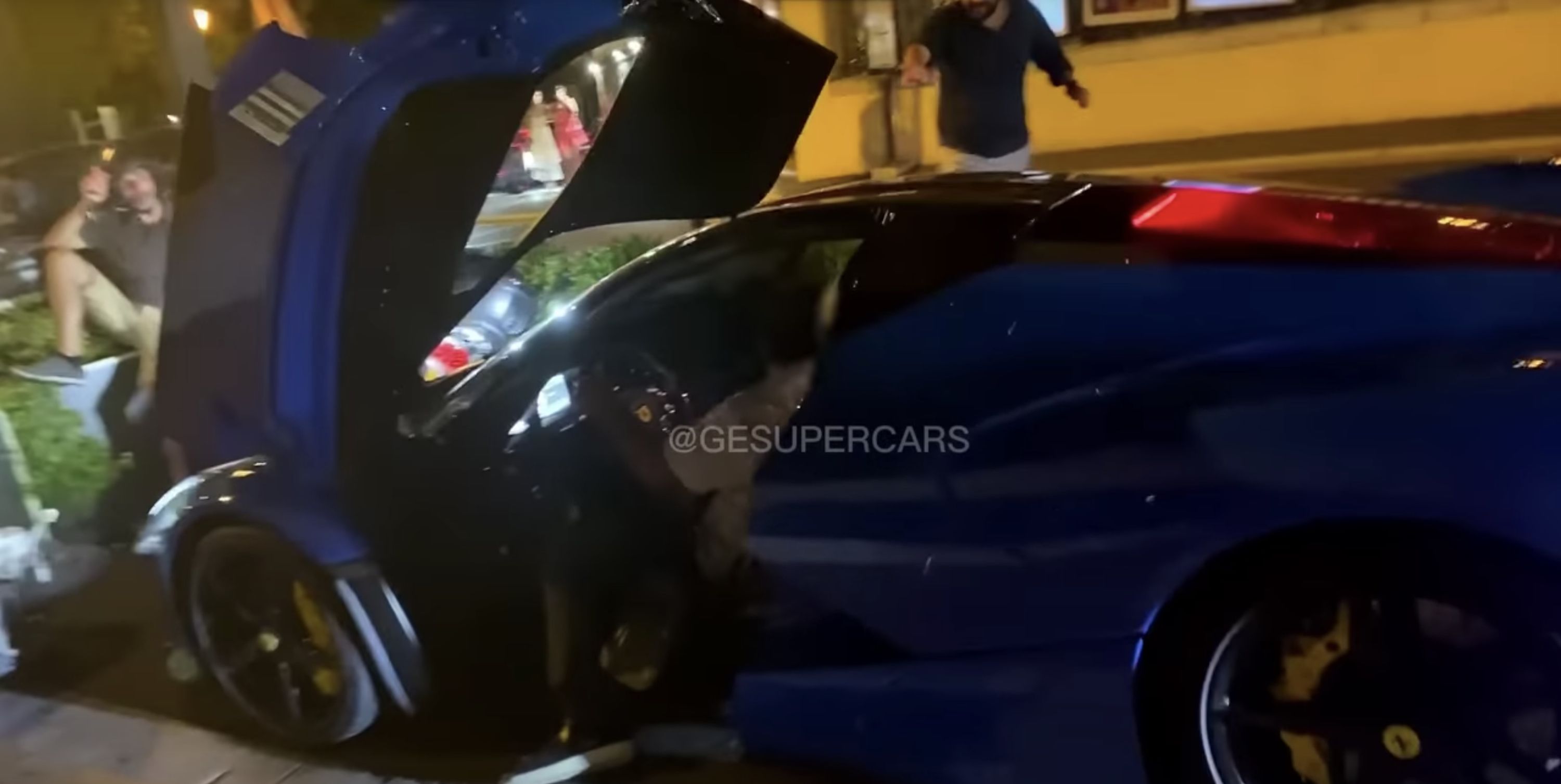 Watch A Valet Smash a LaFerrari Into Some Scooters