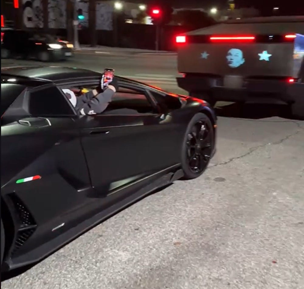 These Lamborghini-Driving TikTokers Are Calling Out Cybertrucks in Real Time