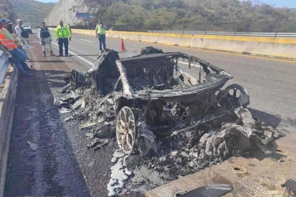 Un Lamborghini Aventador SVJ 63 acaba calcinado en México