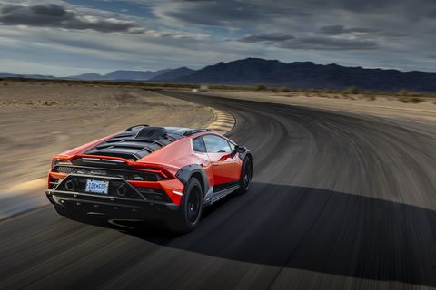 Lamborghini huracan dirt road california