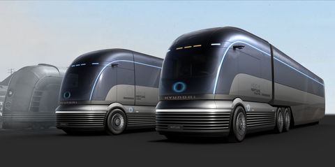 Hyundais Hydrogen Semi Truck Concept Is Built To Take On Tesla
