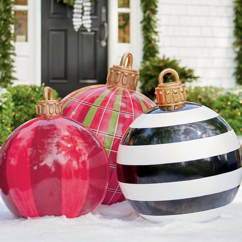 Large Outdoor Christmas Ornaments Giant Holiday Ornament Decorations Large Christmas Yard Ornaments