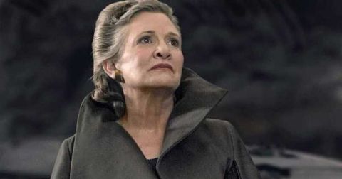Carrie Fisher as Leia Organa in Star Wars The Last Jedi