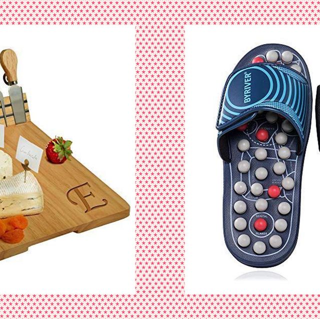 two great last minute gifts, a cheeseboard and sandals
