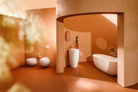 un baño en estilo japonés de alessi para laufen