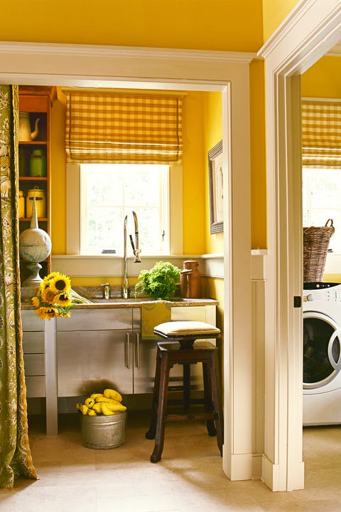50 Small Laundry Room Ideas Storage Tips 50 Small Laundry Room Ideas, Yellow Laundry Room Decor