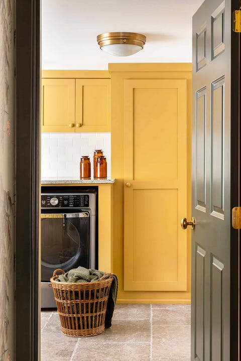 50 Small Laundry Room Ideas Storage Tips 50 Small Laundry Room Ideas, Yellow Laundry Room Decor