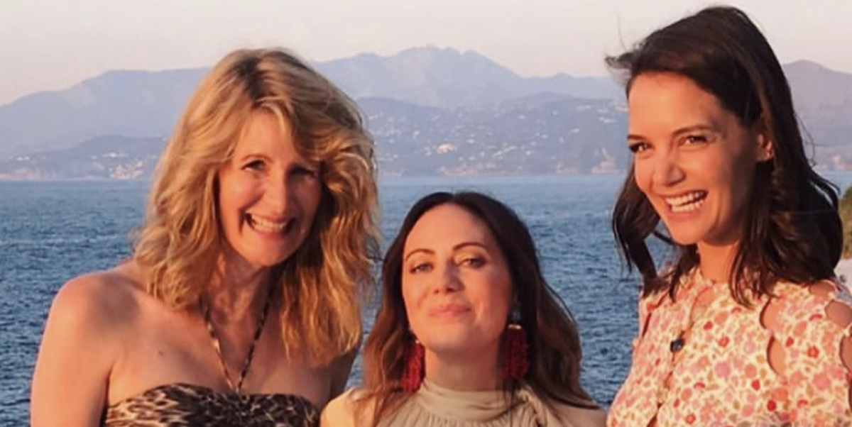 Katie Holmes Parties With Laura Dern In Capri