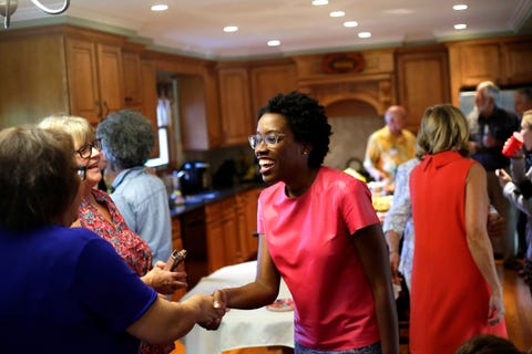 underwood doing what she does best talking to her constituents