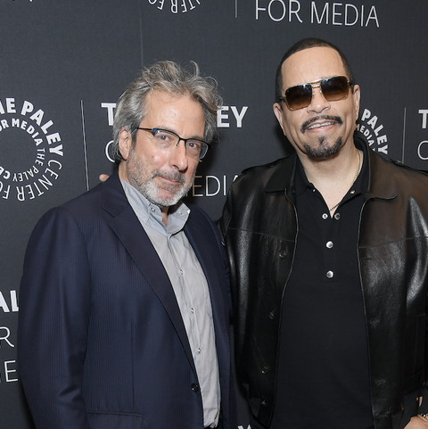 warren leight with 'law and order svu' actor ice t﻿
