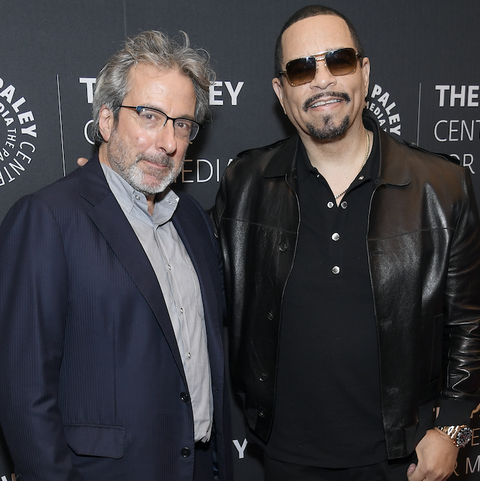 warren leight with 'law and order svu' actor ice t﻿