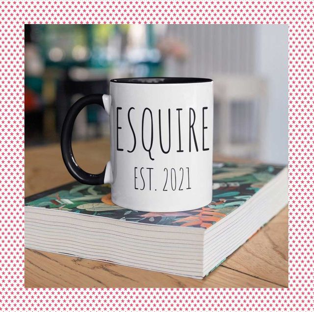 esquire coffee mug and personalized leather portfolio  law school graduation gifts