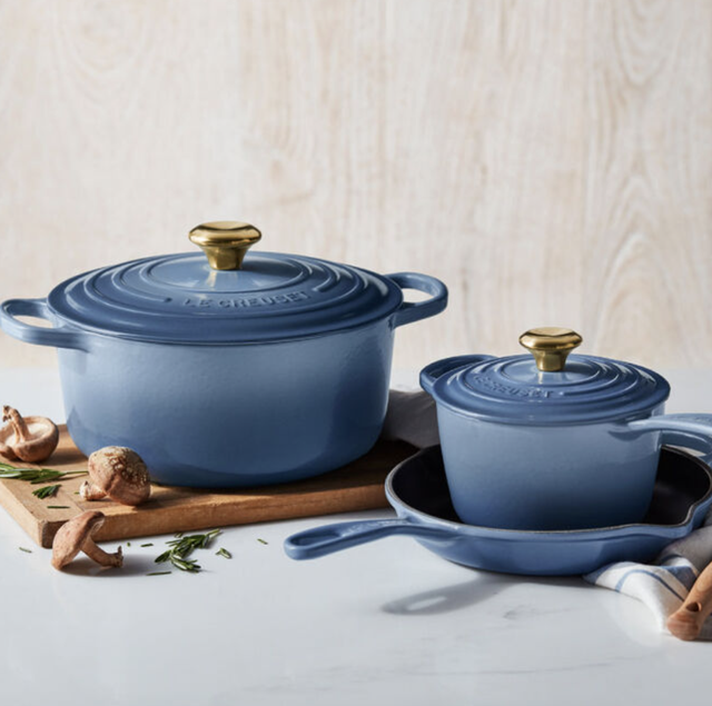 le creuset cookware in new blue color