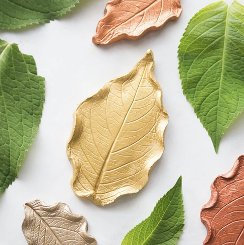 leaf crafts leaf clay dish