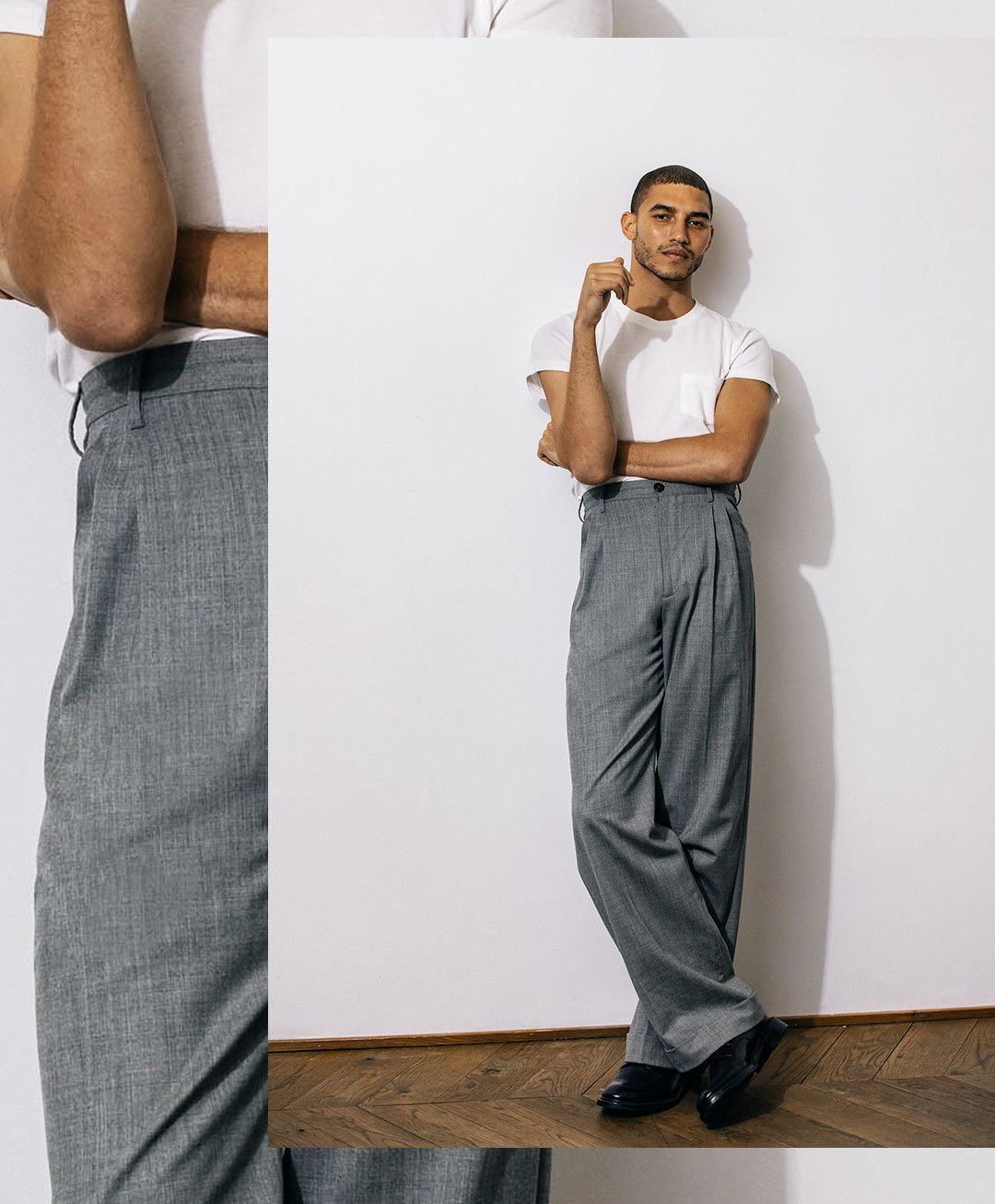 mens high waisted skinny trousers
