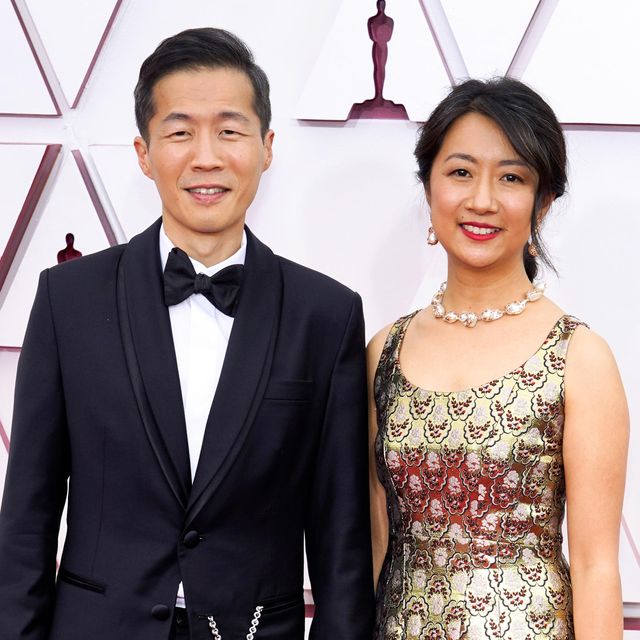 lee isaac chung and valerie chung, oscars 2021 red carpet