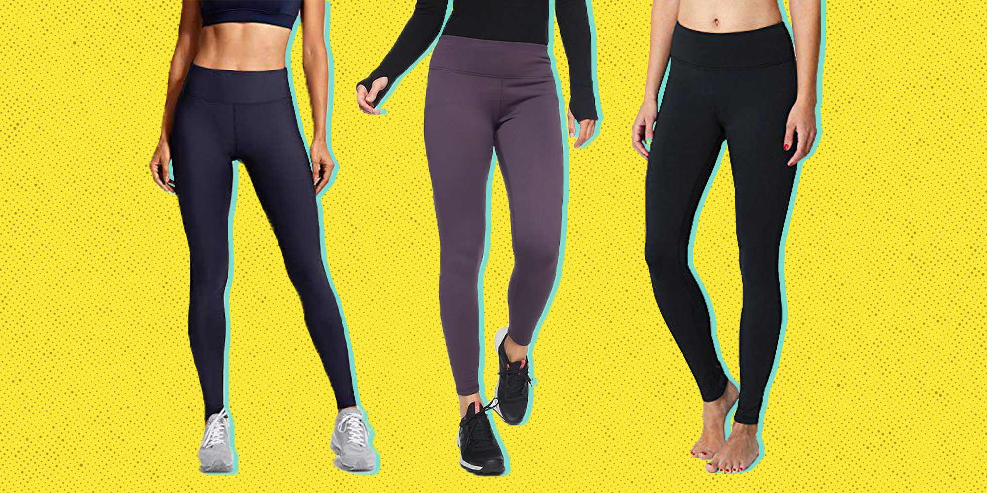 Winter Workout Running Tights with Pockets High Waist Warm Fleece Lined Leggings TSLA Womens Thermal Yoga Pants