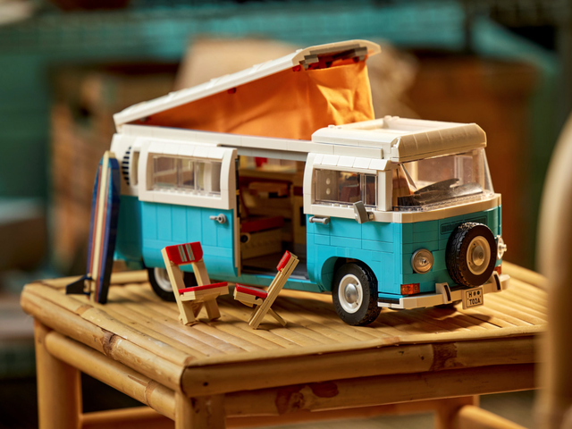 New 2,207-Piece LEGO Volkswagen T2 Camper Is Complete With a Pop-Up Tent and