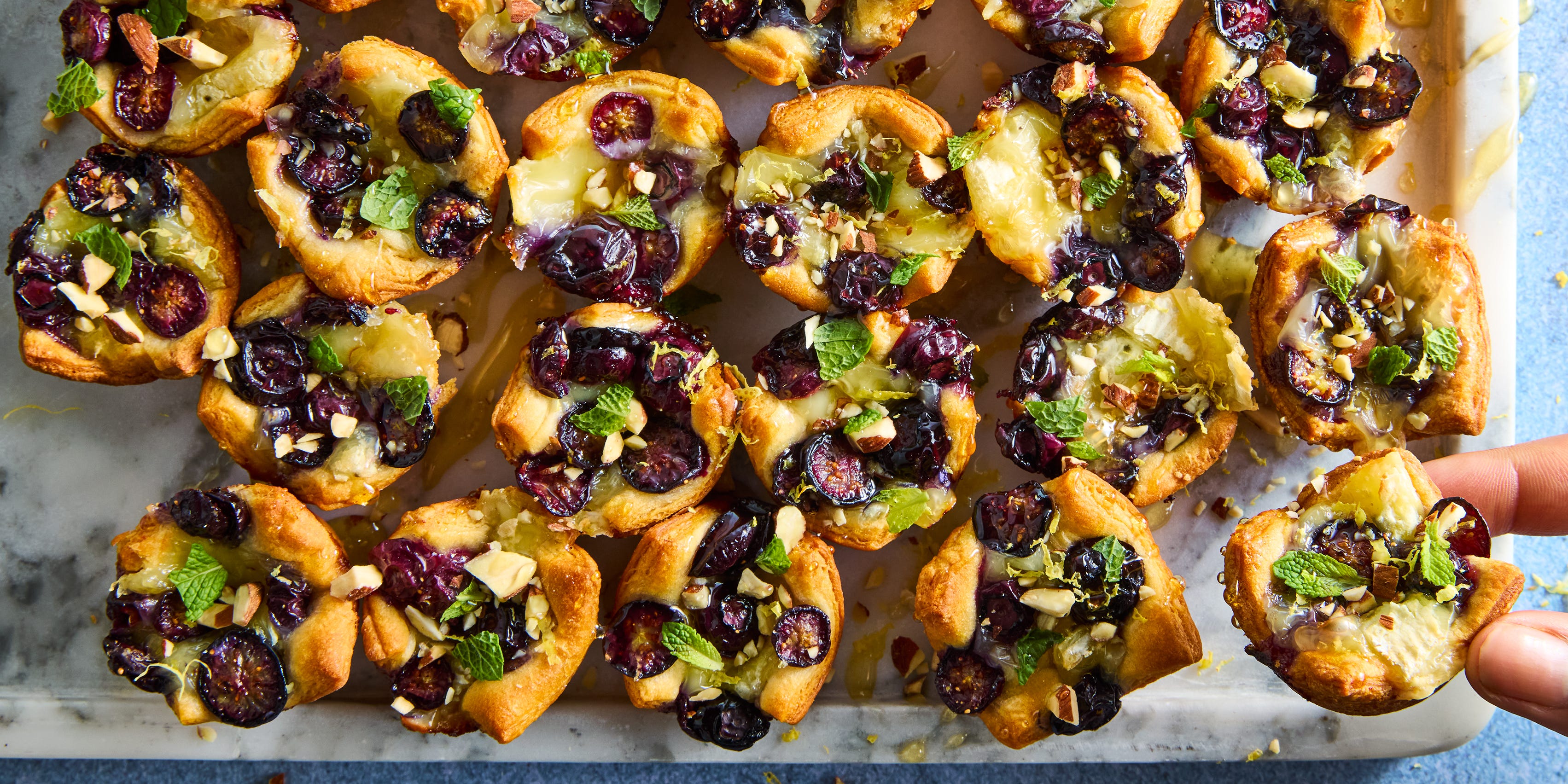 Your Spring Spreads Need These Lemon-Blueberry Brie Bites