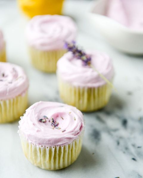 lemon cupcakes with lavender frosting easter cupcakes