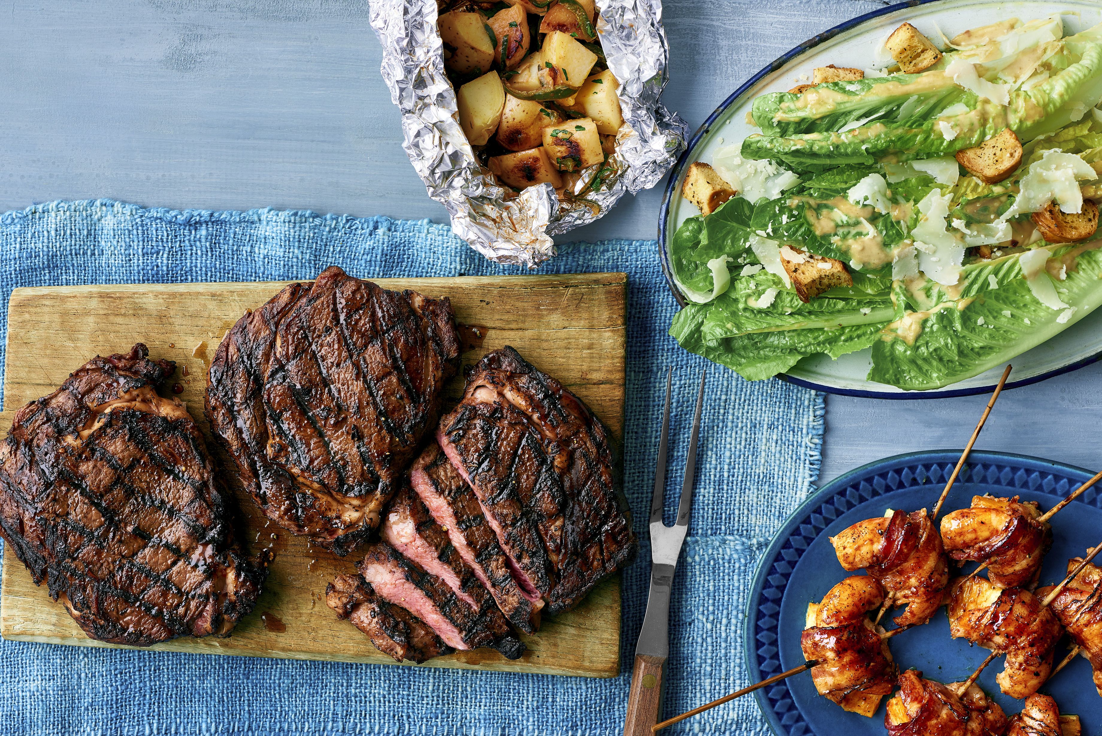 Lemon-Pepper Grilled Rib-Eyes image