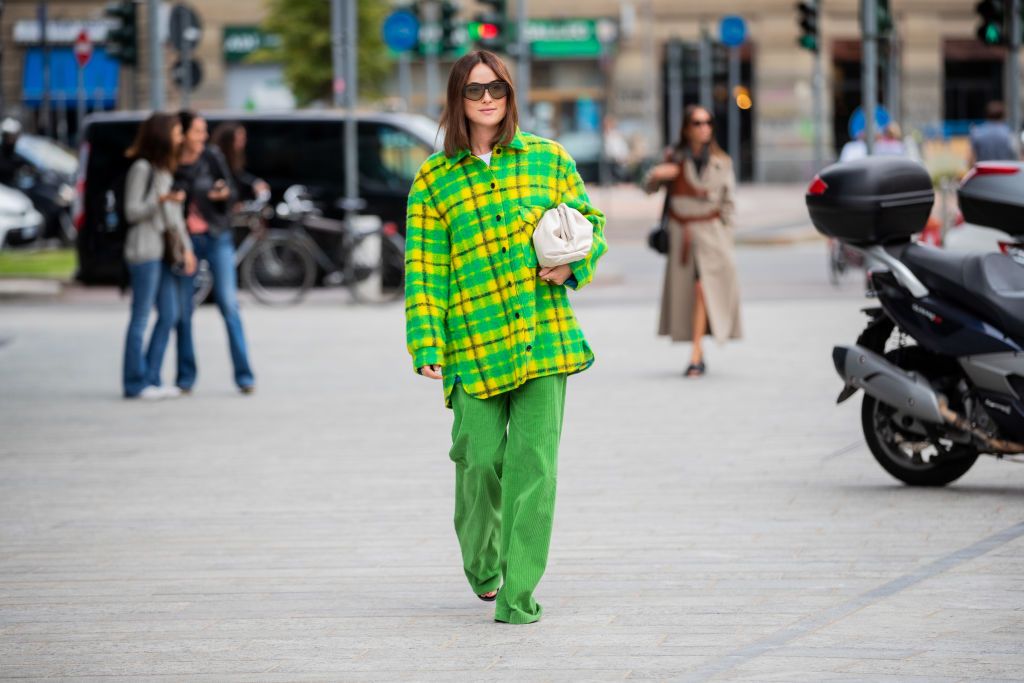 yellow flannel outfit