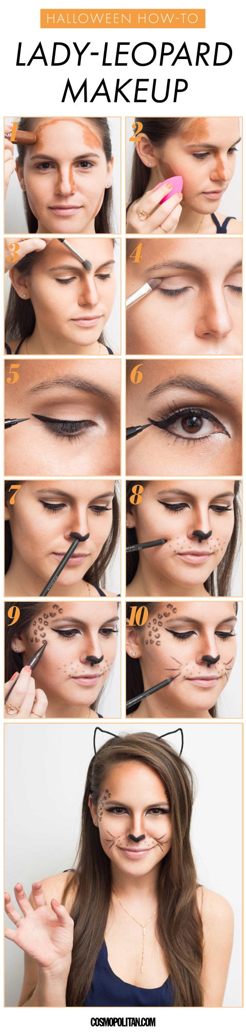 Halloween Leopard Makeup Tutorial for