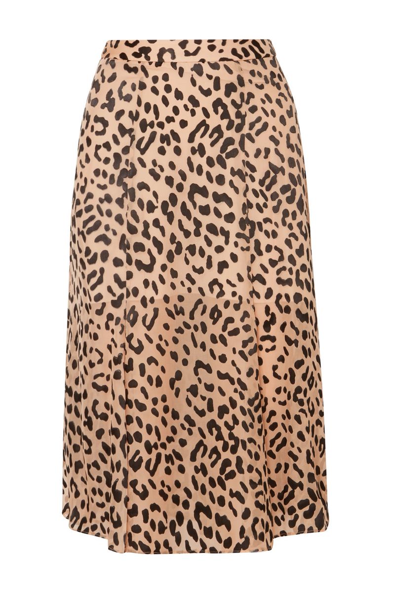 leopard print midi skirt size 18