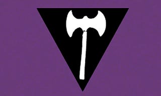 Violet, Purple, Logo, Fictional character, Batman, Font, Graphic design, Symbol, Emblem, Illustration, 