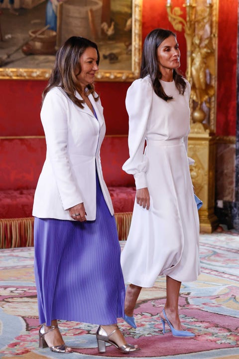 letizia y rosángela lula da silva en el palacio real de madrid
