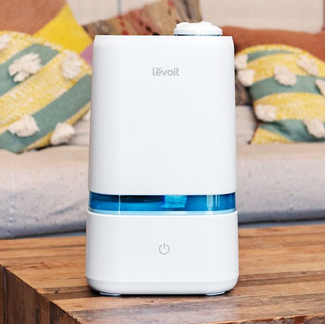 levoit humidifier on coffee table