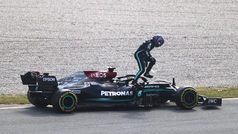 trouble for Lewis Hamilton in Free Practice 2 by Zandvoort