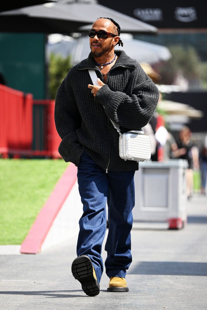 Lewis Hamilton Has the Sickest Bag of the Year