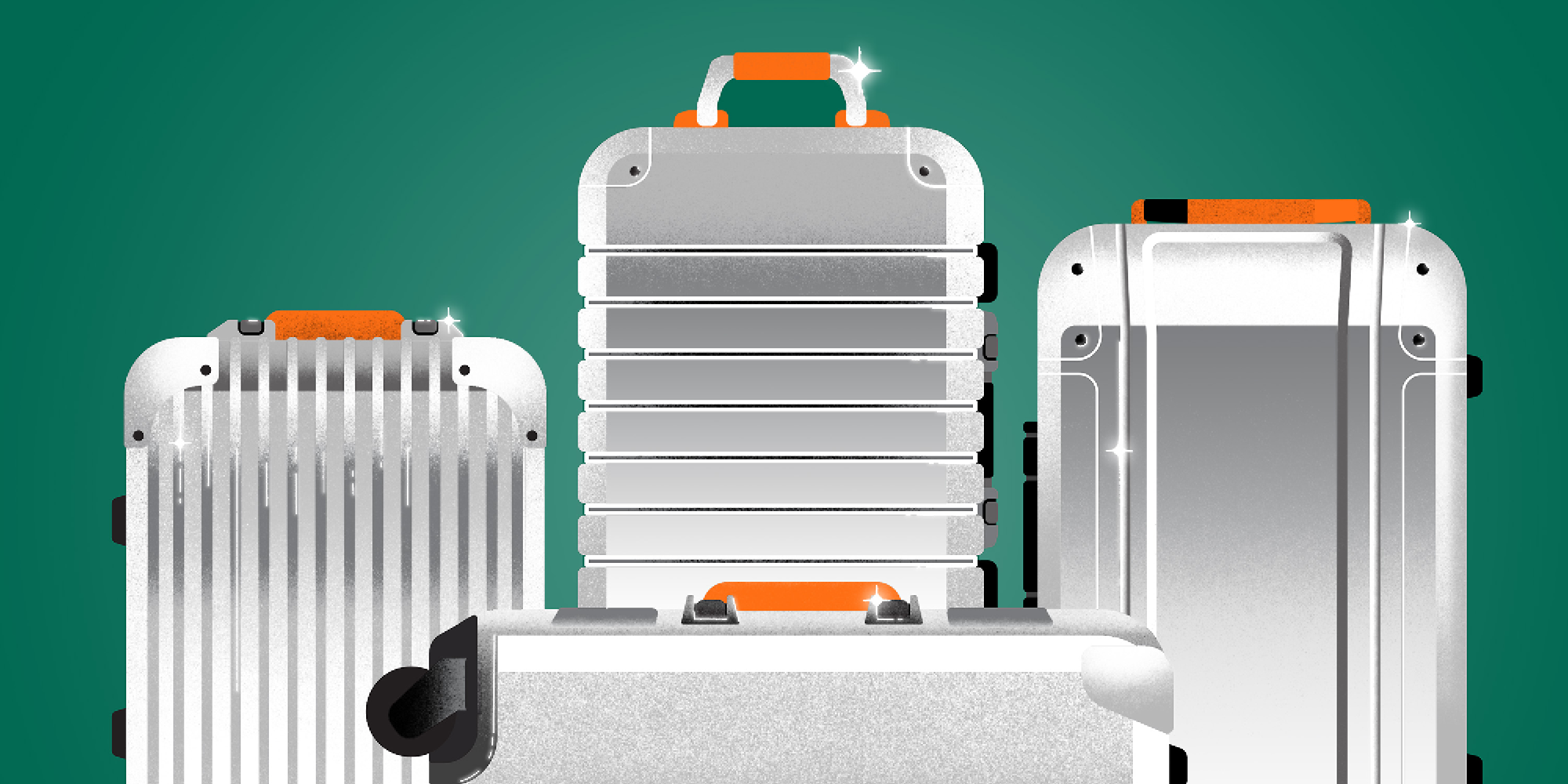 Classic Check-In L Aluminum Suitcase, Silver