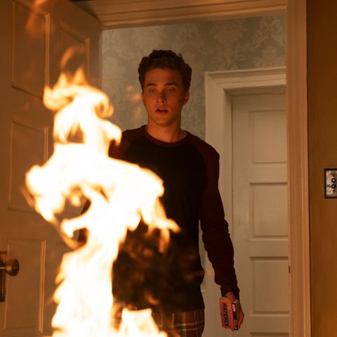 trip richardson watches his room begin to burn in hulu's little fires everywhere