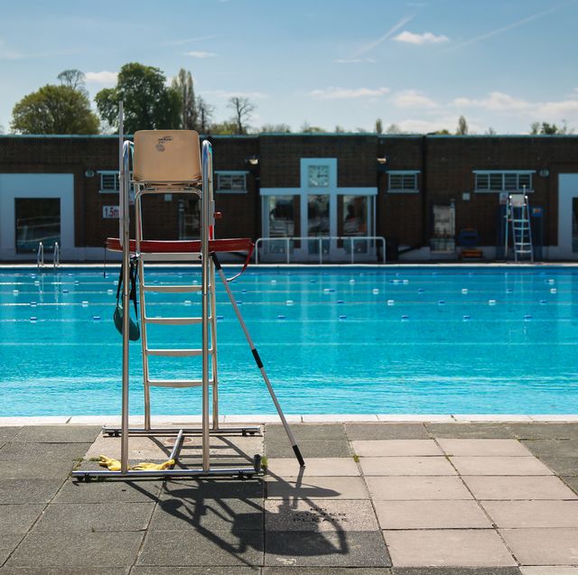 outdoor pools near me lido outside swimming pool with lifeguard chair in foreground