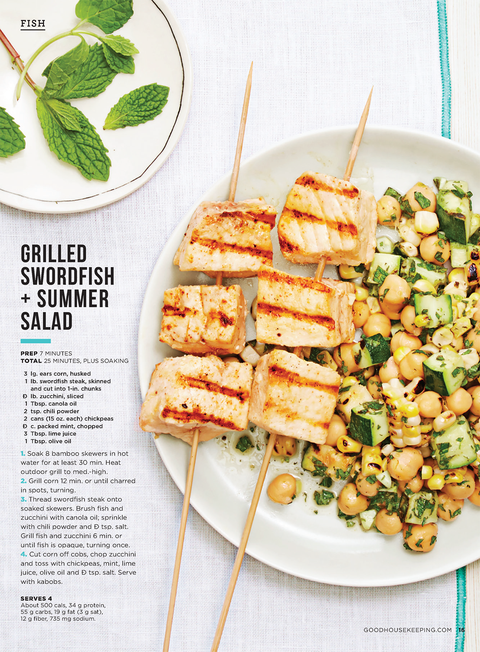 light and easy recipes summer salad with grilled swordfish