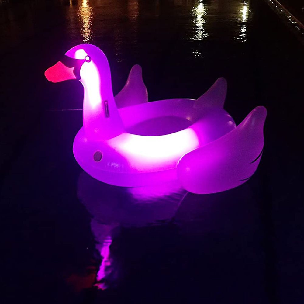 Swimline 90702 Giant LED Light-up Swan Swimming Pool Float for sale online 