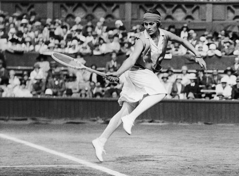 spanish tennis player and journalist lili de alvarez 1905   1998 in play during the wimbledon championships, 1926 photo by central presshulton archivegetty images