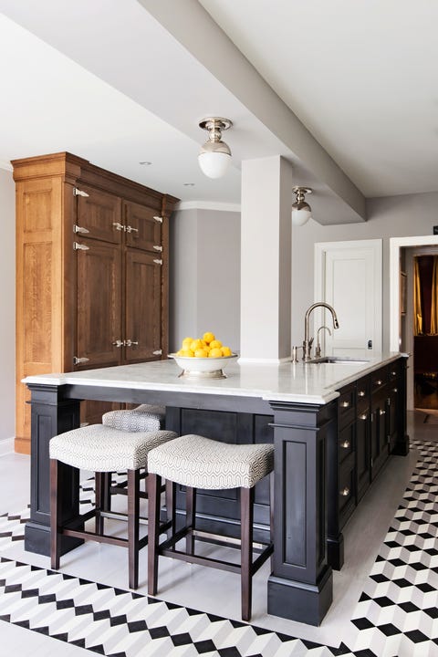 20 Polished Kitchens With Striking Black Kitchen Islands Dark Island Trend Black Kitchen Islands, Granite Kitchen Island Bobs Furniture