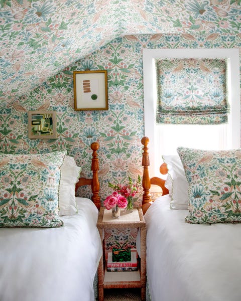 patterned bedroom