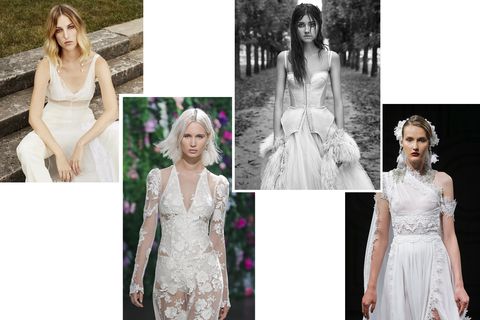 Wedding dress, Dress, Clothing, Gown, Photograph, Bridal clothing, Lace, Shoulder, Fashion model, Fashion, 