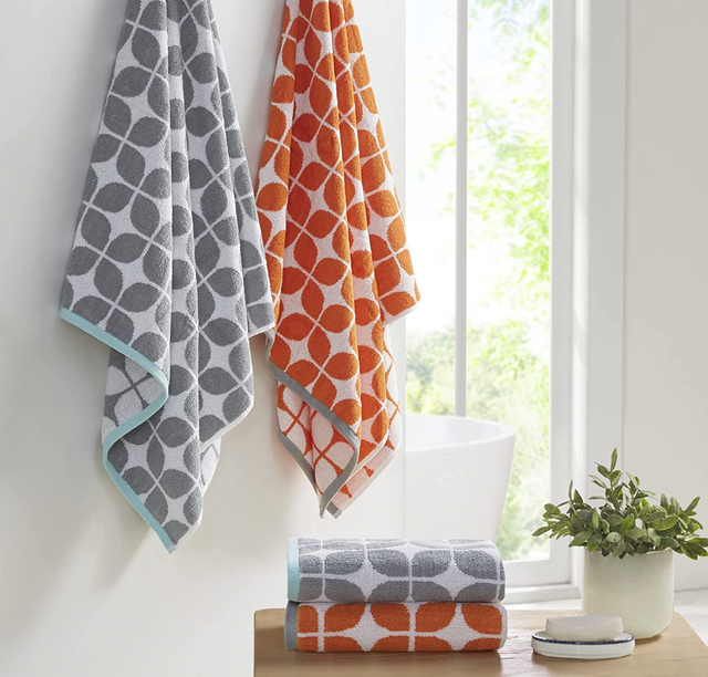 bath towel orange