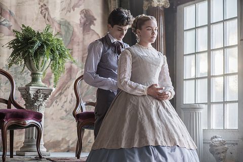 Little Women Florence Pugh and Thimothee Chalamet