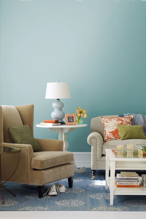 30 Best Living Room Paint Color Ideas, Blue Wall Paint Ideas For Living Room
