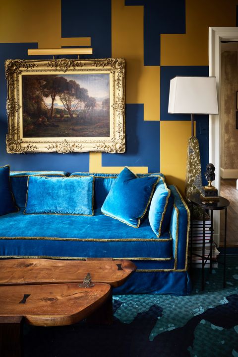 The 45 Best Living Room Color Ideas Top Paint Colors From Designers - Light Blue Colour Wall Paint Design
