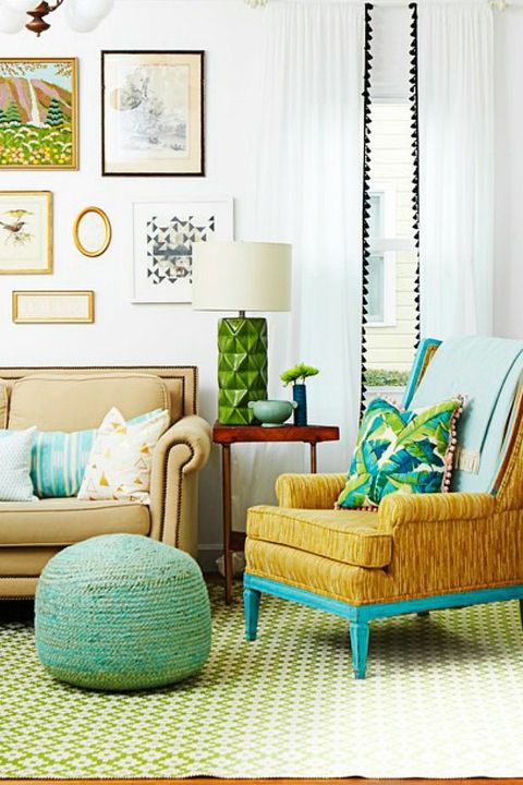 26 Best Living Room Curtain Ideas, Teal Green Curtains For Living Room