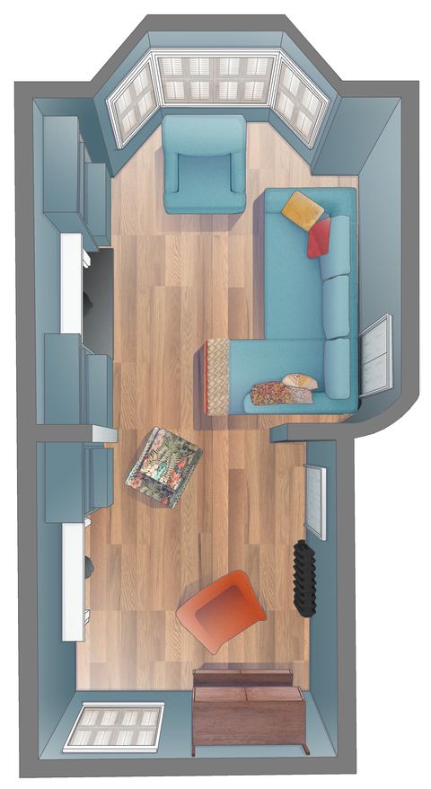 Long Narrow Living Room Transforms, Sofa Layout For Long Narrow Living Room
